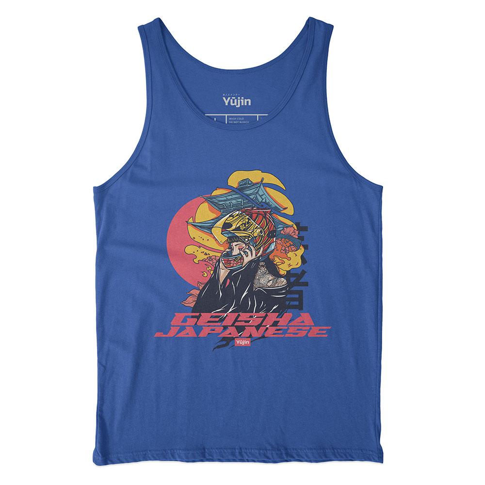 Yūjin Clothing Geisha Tank Top featuring a stylish design, sleeveless cut, and comfortable fit, ideal for casual wear.