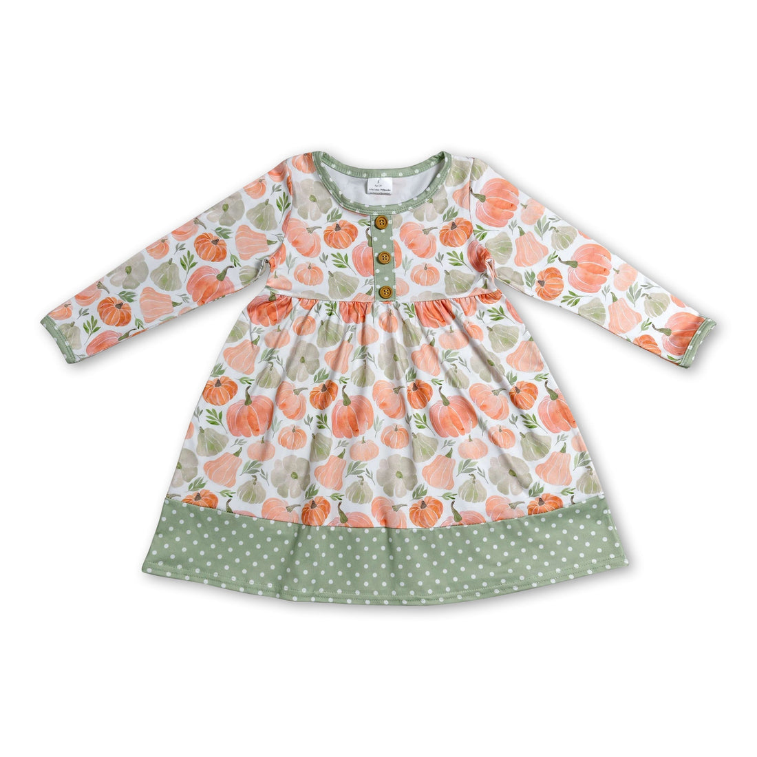 Mini Rodeo long sleeve pumpkin polka dots girls&