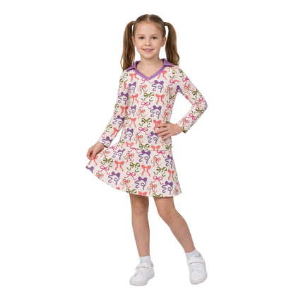 Long sleeves bows kids girls Halloween active wear set