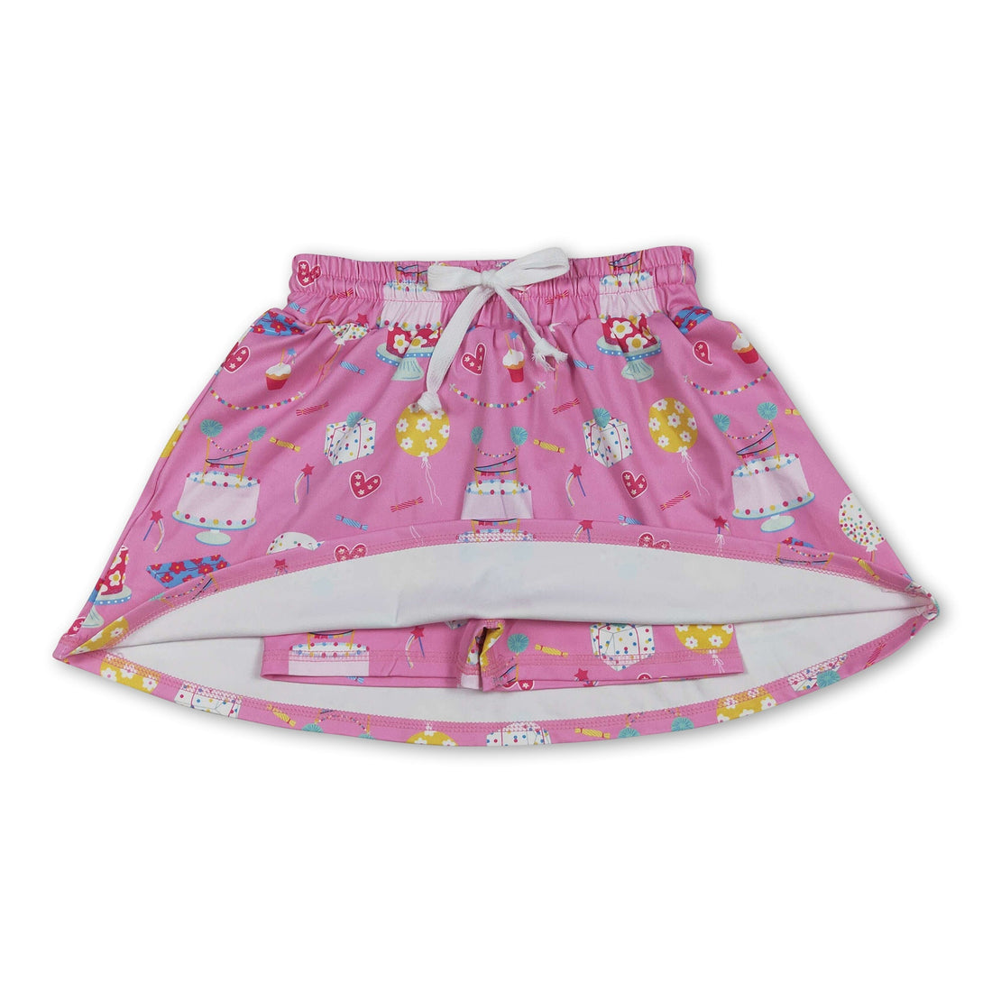 Happy Birthday cake gift kids girls active skirt