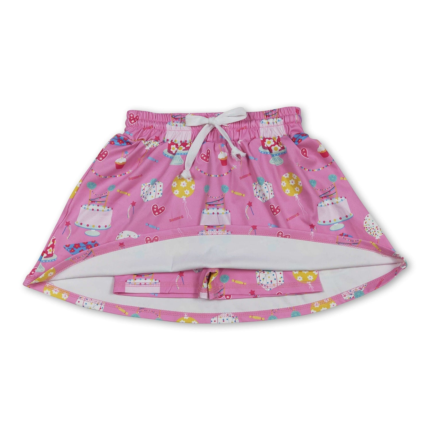 Happy Birthday cake gift kids girls active skirt