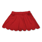 Red scalloped pockets girls&