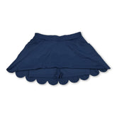 Navy scallop-edged girls&
