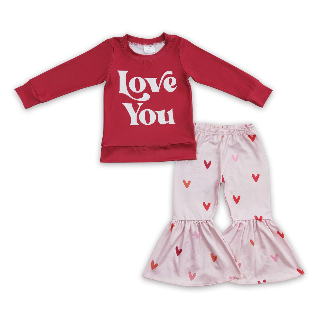 Love you heart kids girls valentine&