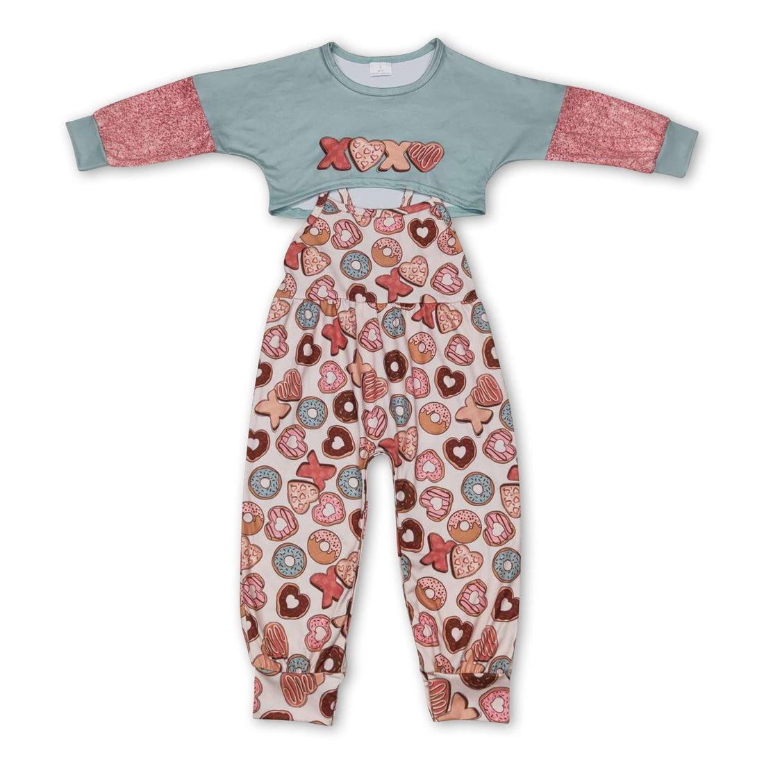 Donut top sleeveless jumpsuit girls valentine&