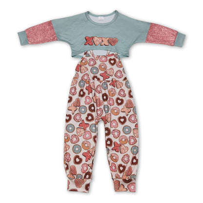 Donut top sleeveless jumpsuit girls valentine&