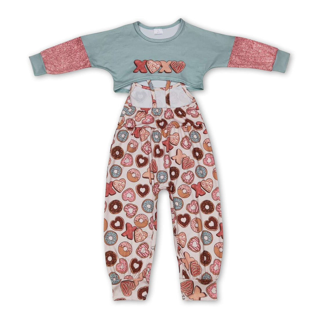 Donut top sleeveless jumpsuit girls valentine&