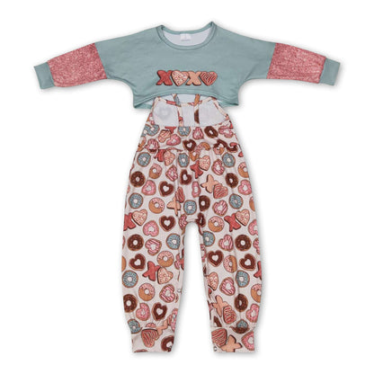 Donut top sleeveless jumpsuit girls valentine&