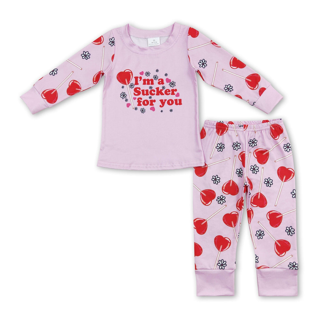 Heart lollipop pink kids girls valentine&