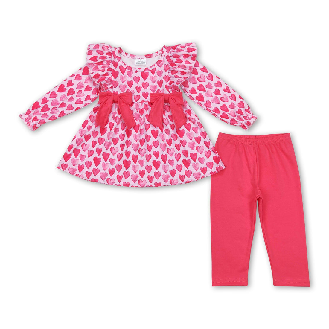 Heart tunic leggings girls valentine&