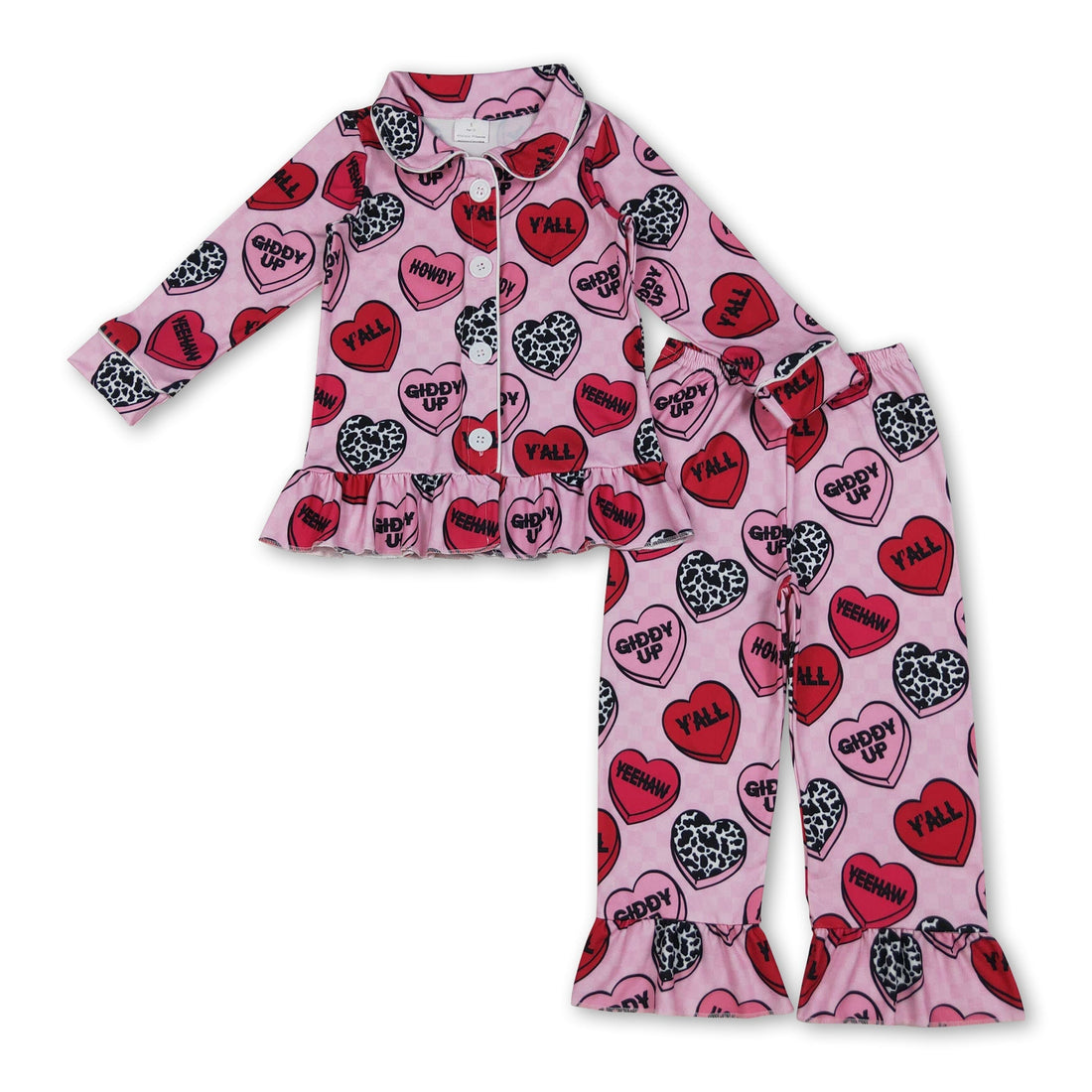 Cow heart kids girls valentine&