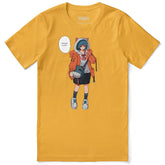 Yūjin Clothing Drippin Kitten T-Shirt featuring a colorful cat graphic on a casual cotton tee for everyday wear.