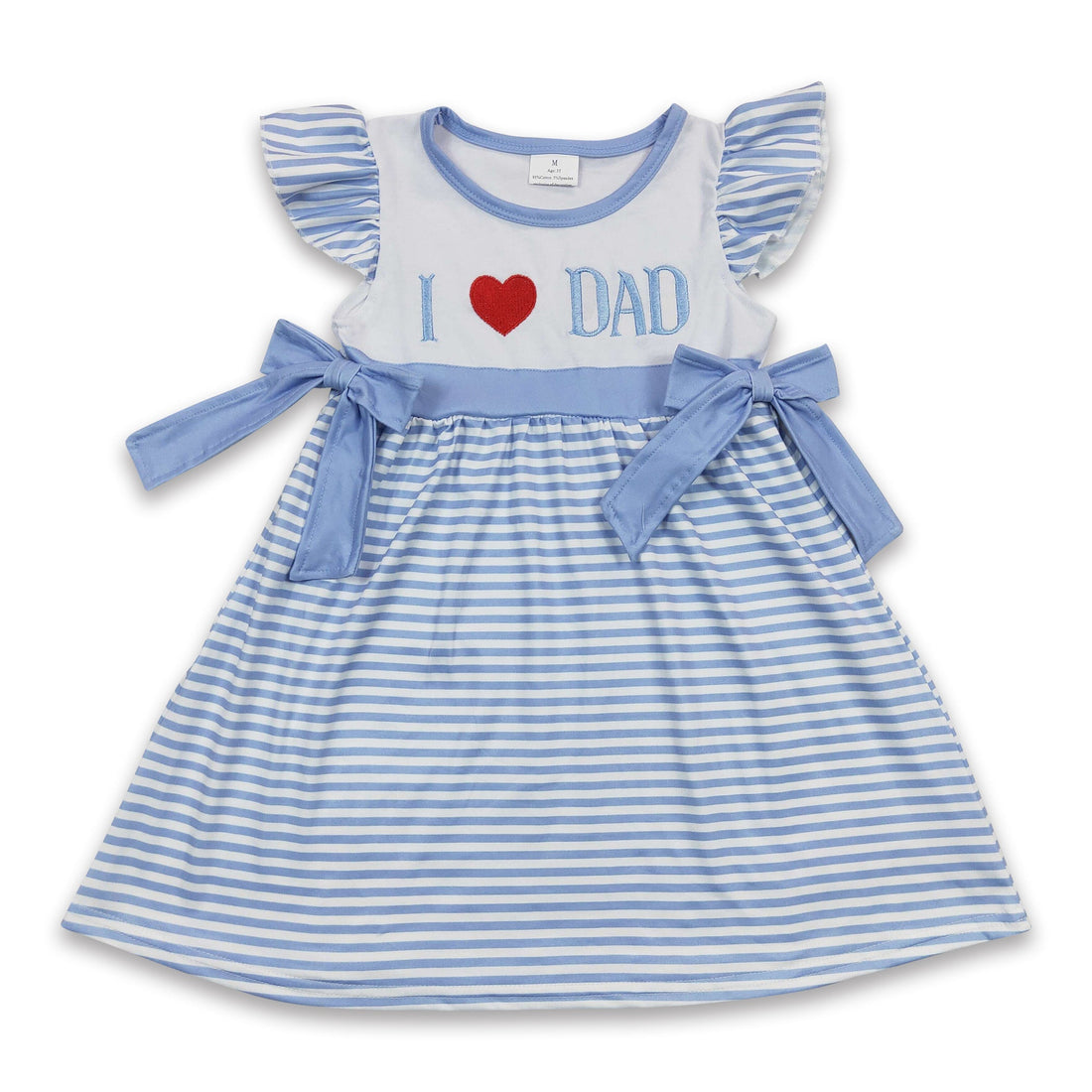 I love DAD embroidery stripe father&