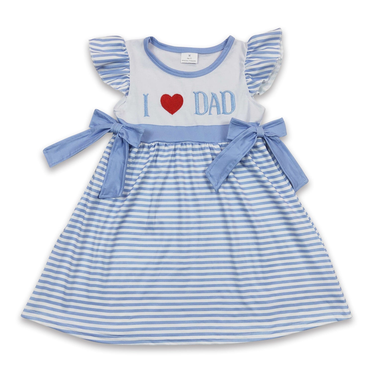I love DAD embroidery stripe father&