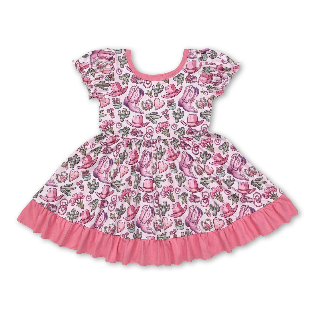 Heart boots cactus hat girls valentine&
