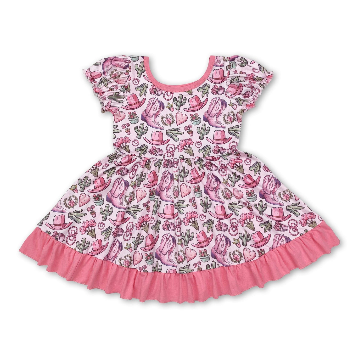 Heart boots cactus hat girls valentine&
