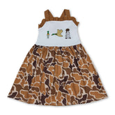 Mini Rodeo camo dog straps with duck call design on a short sleeve kids girl&