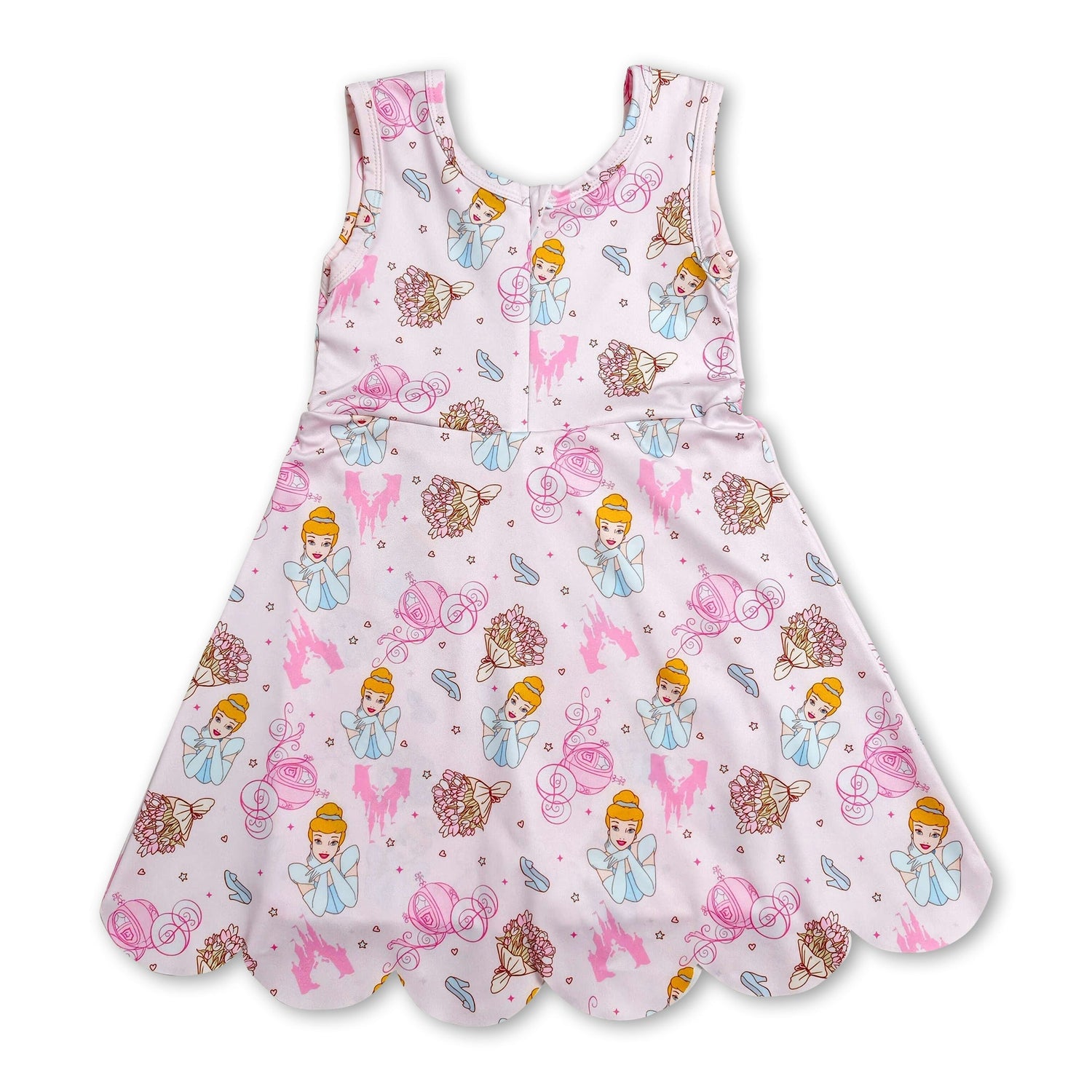 Sleeveless princess castle girls summer athletic dress