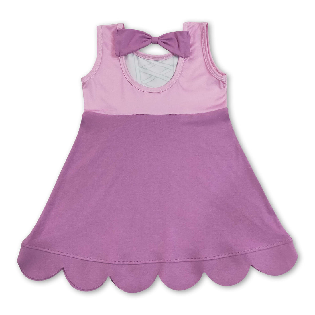 Pink sleeveless princess summer dress for girls by Mini Rodeo, featuring a cute, lightweight design perfect for warm weather.