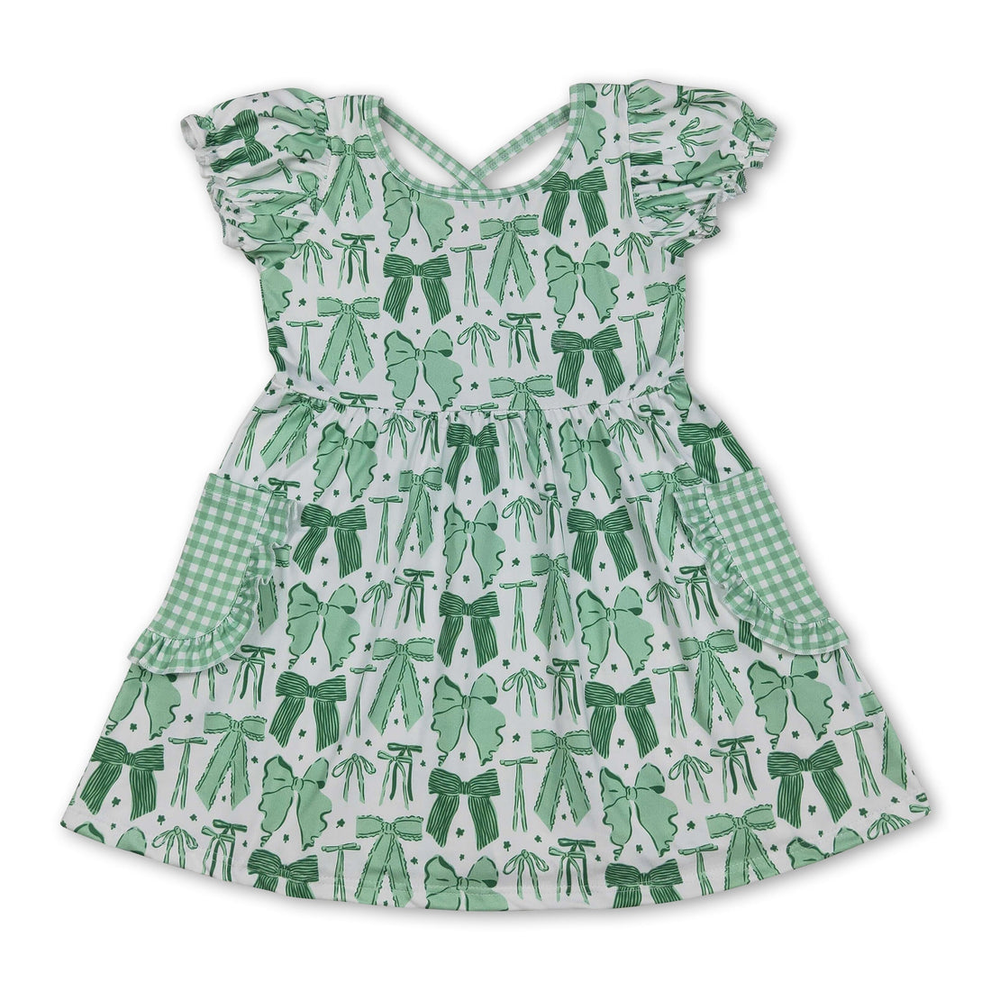Green short sleeve girls&