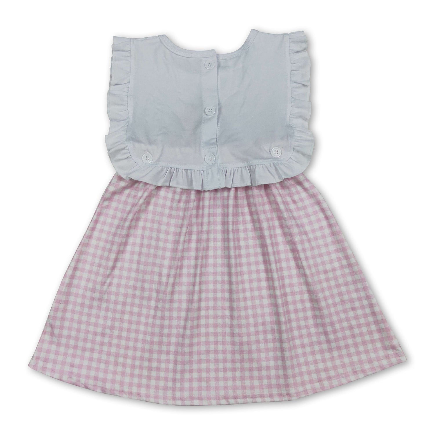 Child of god cross pink plaid girls Easter dresses