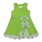 Lime green scallop-edged sleeveless girls&