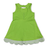 Lime green sleeveless scallop girls&