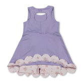 Lavender sleeveless scallop girls&
