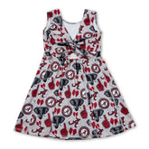 Mini Rodeo sleeveless kids girls athletic dress with elephant bow, short sleeve design, perfect for active and casual wear.
