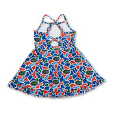Camo crocodile print short sleeve girls&