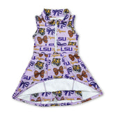 Sleeveless tiger bow football girls&