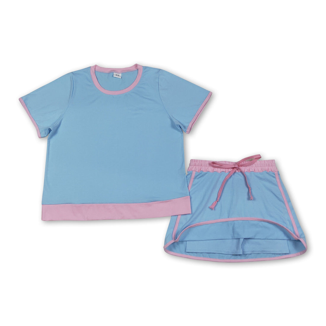 Light blue and pink cotton women&