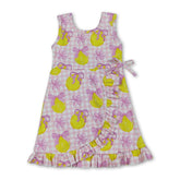 Pink plaid sleeveless girls&