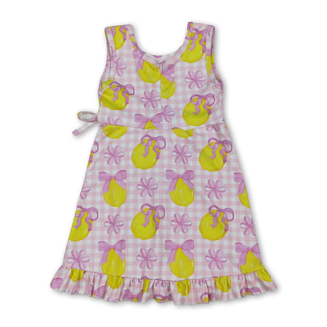 Pink plaid sleeveless girls&