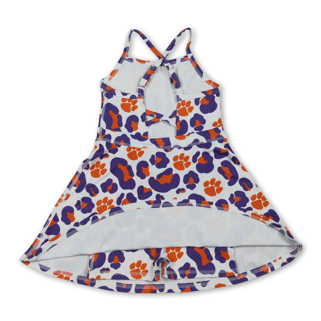 Orange and purple leopard print kids&