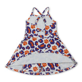 Orange and purple leopard print kids&