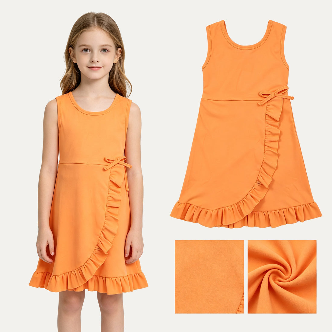 Mini Rodeo sleeveless orange ruffle kids&
