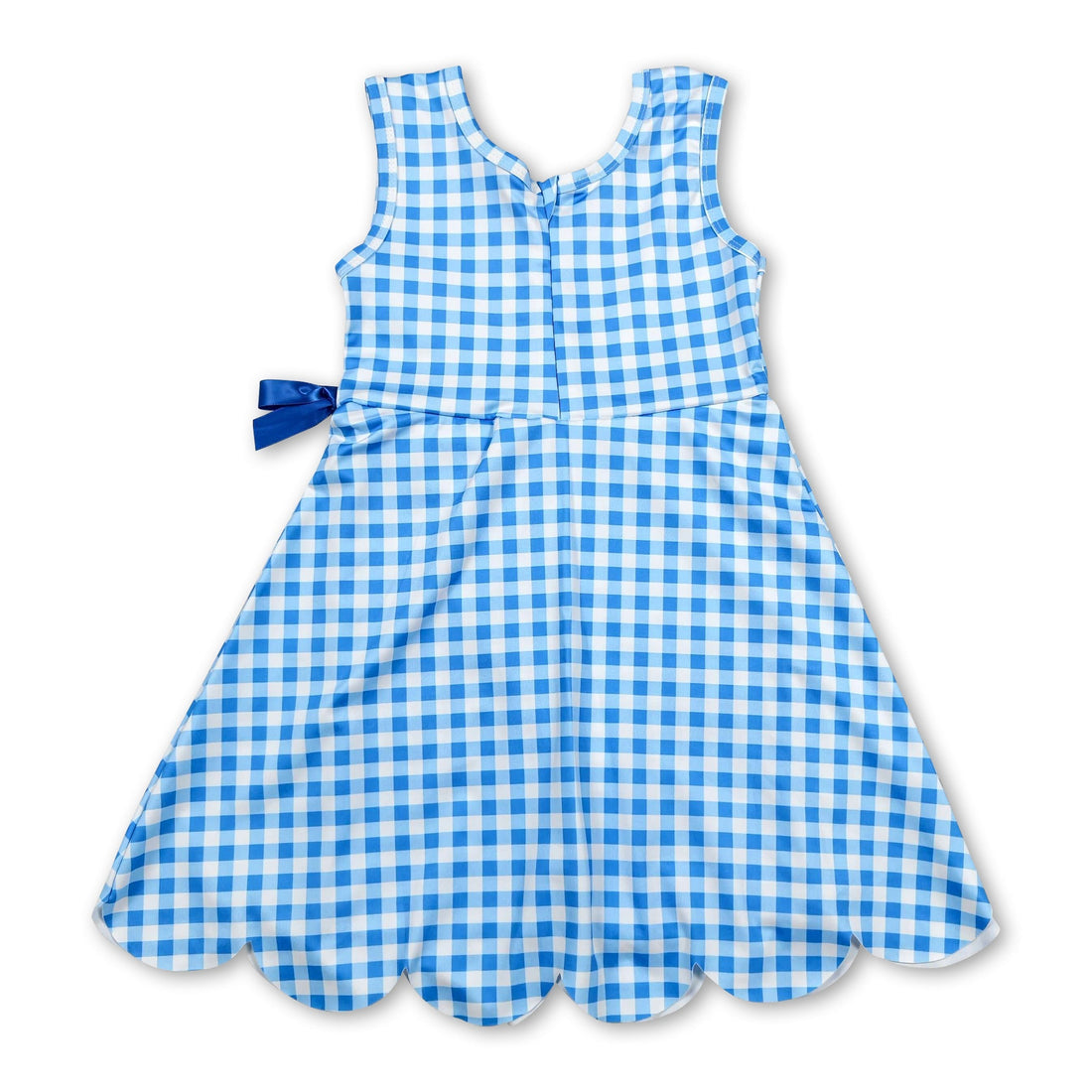 Light blue plaid sleeveless kids&