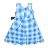 Light blue plaid sleeveless kids&