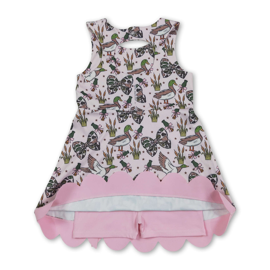 Mini Rodeo sleeveless camo bow duck scallop girls&