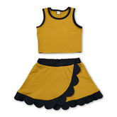 Black scallop girls&