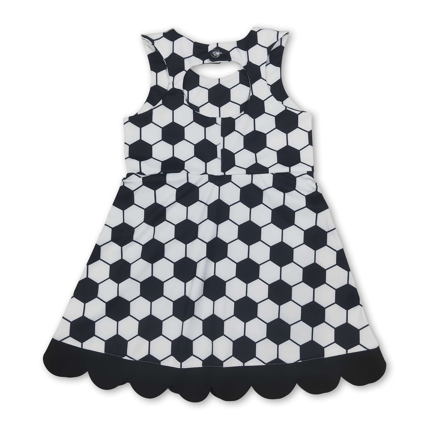 Sleeveless soccer bow kids girls athletic dresses