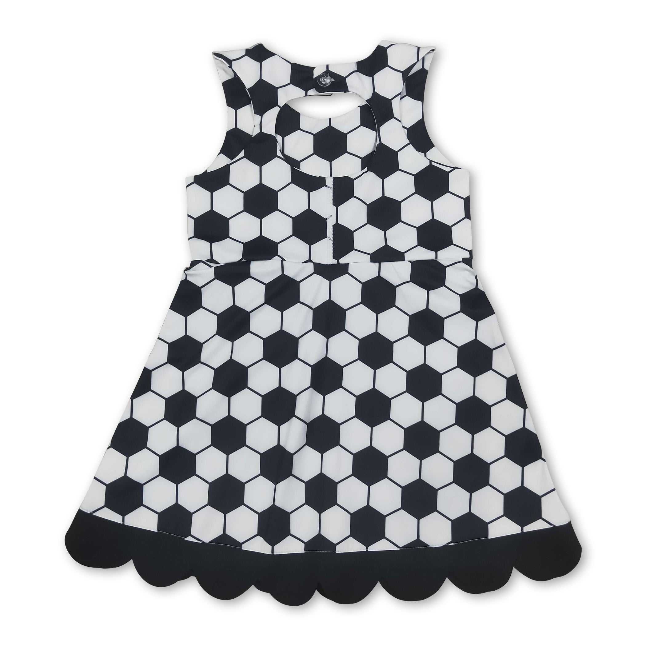Sleeveless soccer bow kids girls athletic dresses