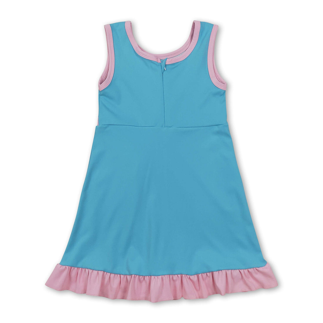 Mini Rodeo sleeveless aqua pink scallop kids girls&