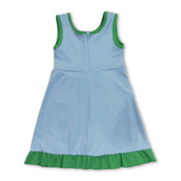 Light blue and green sleeveless girls&
