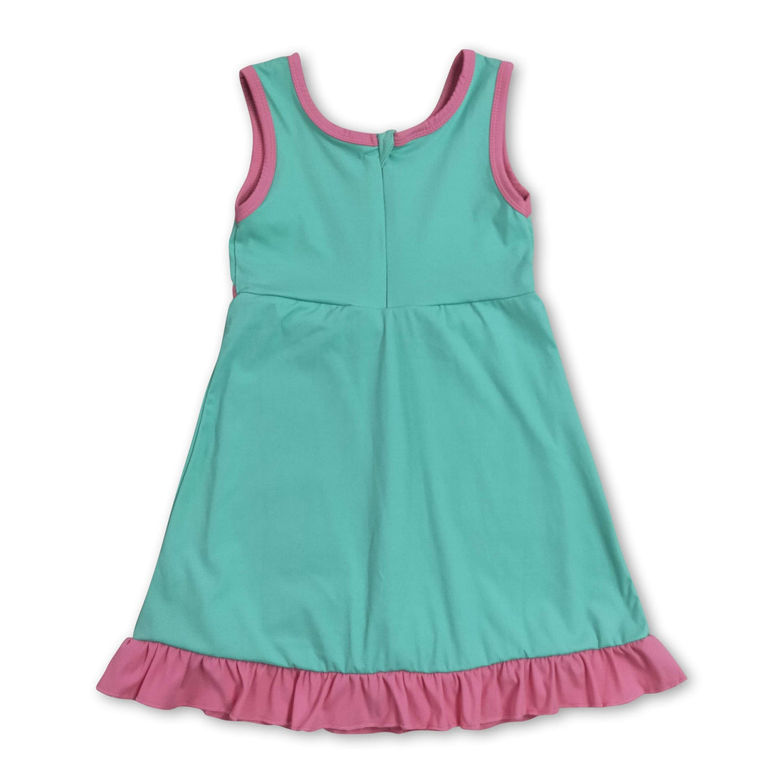 Sleeveless mint pink scallop girls&