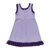 Lavender purple sleeveless ruffle girls&