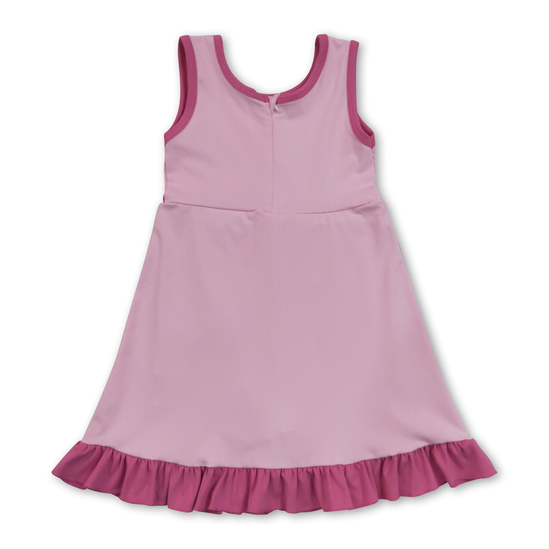 Hot pink sleeveless ruffle girls&