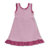 Hot pink sleeveless ruffle girls&