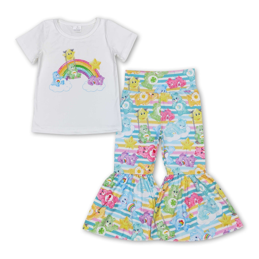 Rainbow bear clover girls st patrick&